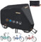 Tricycle Cover for Adults, Heavy Duty 420D Waterproof Outdoor, UV-Resistant Dustproof Universal Bicycle Cover With Waterproof Strips, 3 Nylon Lock Holes, 4 Reflective Strips