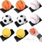 8 Stücke Springball mit Schnur, Ø 6cm Handgelenk Return Ball, Ball mit Schnur Kinder, Handgelenk Ball Mit Schnur, Sport Spielzeug für Kinder Erwachsen, (Fußball & Basketball & Tennis & Baseball)