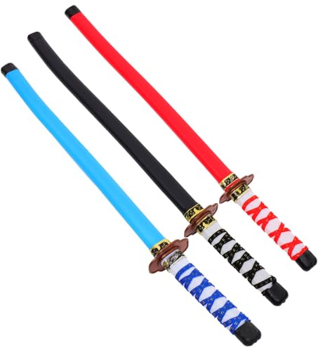 Homoyoyo Set di 3 Spade Cosplay per Bambini in Plastica Leggera, Giocattoli Decorativi per Feste di Compleanno e Costumi Halloween
