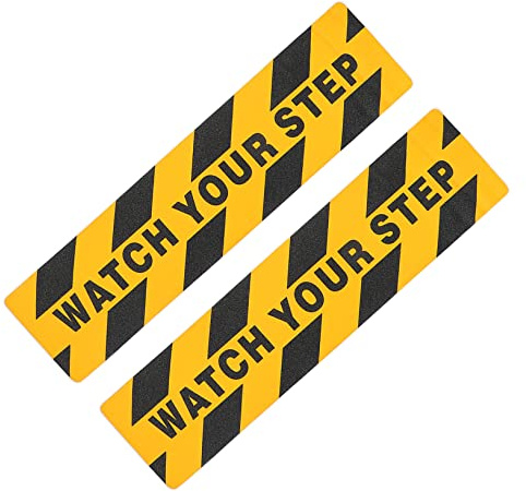 Cabilock 2piezas Cinta Antideslizante Adhesiva Para Ducha Pegatinas De Precaución Para Escaleras Alta Visibilidad