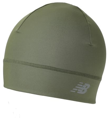 New Balance Lightweight Running/Athletic Skullcap Hat, Beanie, Cap Olive