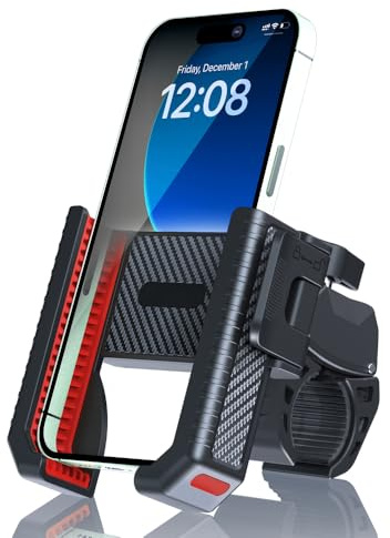 SINOTATO Supporto per telefono da bicicletta per iPhone 16 Pro Max/Plus, 15 Pro Max, S10, S20 e altri smartphone da 4,7 a 6,8