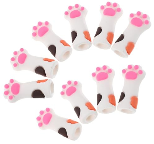 ELAYARD 10piezas Funda para Herramientas de Uñas Reutilizables para Pinzas de Cutículas Forma de Pata de Gato para Manicura y Pedicura