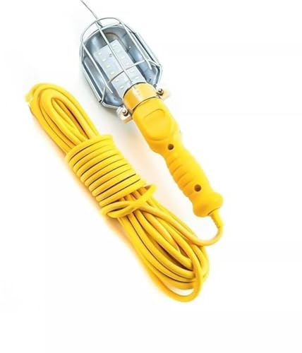 LAMPADA DA LAVORO ELETTRICA 220V PER OFFICINA CON 12 LED GANCIO E CAVO DA 10 MT