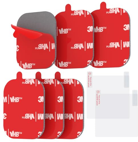 Dubbelhäftande Tejp Extra Stark, 6 st. Självhäftande Fästen för Bilkamera, Dubbelsidig Självhäftande Pads Kompatibla med Nextbase Series 2-122, 222X, 222XR, 322GW, 422GW,522GW,622GW