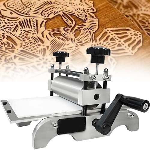 DPQYJPP Prensa Grabado e impresión Manual con Rodillo presión Ajustable, máquina impresión y Dibujo para Madera, Cobre y Papel, Equipo Arte para Bricolaje para Grabado y huecograbado.