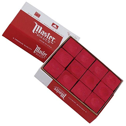 Tweeten Master Red Billiard Chalk Box of 12