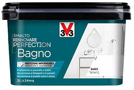 V33 Smalto Rinnovare Perfection Bagno Bianco Satinato 2L