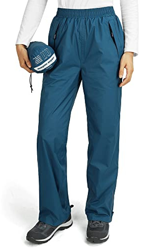 Outdoor Ventures Womens Waterproof Trousers Lightweight Packable Rain Pants