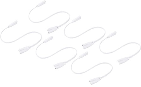 sourcing map Lampe Connexion Fil pour T4 T5 T8 LED Tube, 30cm 2 Broche Double Terminal Lumiere Liaison Cordons Rallonge Câble Paquet de 10