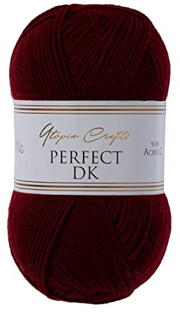Utopia Crafts DK Double Knitting Yarn, 100g (Burgundy)