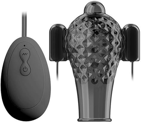 Glans Vibrator Men: Penis Ring with Vibration for Man, 20 Modes Vibrating Penis Ring, 9.8cm Double Vibro Egg, Elastic and Comfortable, Sex Toy for Couples, Fops N05-18
