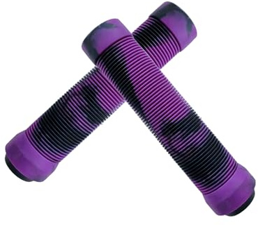 ZCLGOOD Bike Handlebar Grips, Non-Slip Rubber Bicycle Handle Covers for MTB Mountain Bikes, BMX, Scooters, Soft Cycling Grips Replacement for Adult and Kids Bicycles, Purple