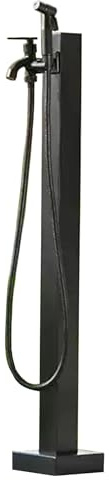 Fuente Jardin Exterior,Columna de Agua Independiente para Jardín, Columna de Agua Vertical Anticongelante para Exteriores de Acero Inoxidable 304(Negro H - 95cm)