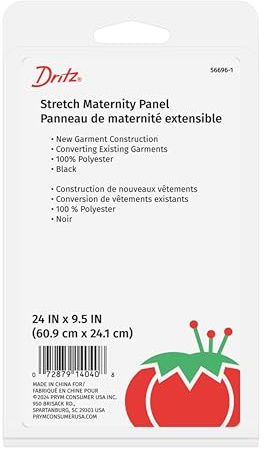 Dritz 56696-1 Maternity Panel, 9-1/2 x 24-Inch, Black