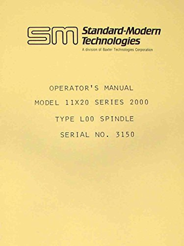 STANDARD-MODERN 11 x 20 2000 Series Metal Lathe Operator's & Part Manual