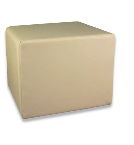 Fränkische Schlafmanufaktur Stufenlagerungswürfel, Bandscheibenwürfel, Lagerungswürfel, mit Soft-Kunstlederbezug, ca. 50x45x40 Farbe Beige