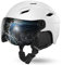 Odoland Erwachsene Skihelm Skihelm mit Visier, Leichter Race-Helm mit Helmvisier für Männer und Frauen, Snowboardhelm