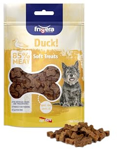 Frigera Semi-Moist Soft Treats Gluten Free High Meat Ente 165g - Weiche Hundeleckerlis, Leckere Belohnung für Training & Zwischendurch, Hergestellt in Belgien