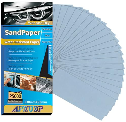 Papier de verre, 30 pièces, grain de 5000 Grit, humide et sec pour voiture