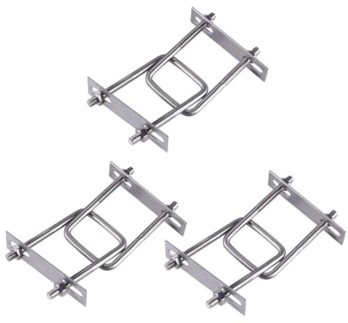 CNCYEAH 6 Stück U Bolzen Bügelschraube 50 X 100mm Quadratische U Bolzen, M8 Bolzen Edelstahl Mit Platte Und Muttern, U-Bügel für Abschleppen von Autos Schiffen Reparatur