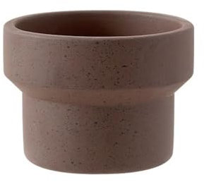 Maceta moderna de cemento para interiores y exteriores, balcón, jardín, maceta pequeña con diseño de lunares, ideal para oficina, contenedor de plantas, color café