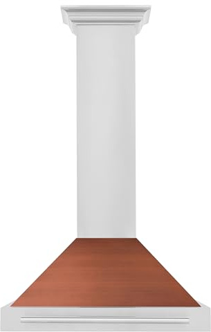 ZLINE 30 in. Convertible Stainless Steel Range Hood with Copper Shell and Stainless Steel Handle (KB4STX-C-30)
