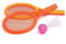 JUMPLAWN 1 Set Kinderschläger Kinderbälle Schläger Badminton Federball Set Mini Tennisschläger Badmintonschläger Mini Basketballkorb Bällebad Aus Schaumstoff Schläger Spiel Mini