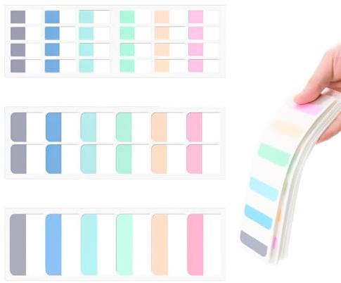 Morandi Lot de 600 onglets adhésifs 3 tailles de marqueurs de page colorés pour classer les pages autocollantes pour le bureau, les étudiants, les enseignants