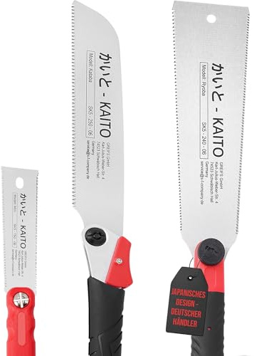 KAITO® Profi Japansäge Zugsäge japanische Säge Holz für Gewerbe & Heimwerk Handsäge Holzsäge Feinsäge (Set/Säge)