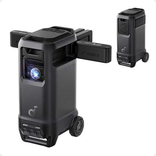 soundcore Nebula X1 Pro Triple Laser 4K Home & Outdoor Cinema Projector, 3500 ANSI Lumens Mobile Theater, 7.1.4 Spatial Sound, Official Dolby Atmos, Optical Zoom, 56000:1 Contrast, Intelligent Setup