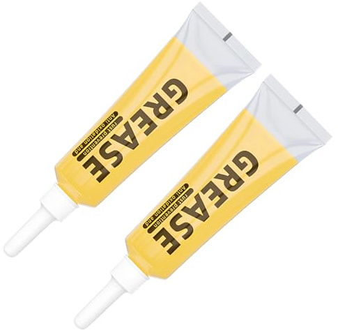 MENUY Reißverschluss-Schmiermittel für Kunststoff und Metall, 50g*2 Montagefett Fahrrad, Kugellagerfett, Maschinenfett Hochtemperaturbeständig und Korrosionshemmend (Gelb)