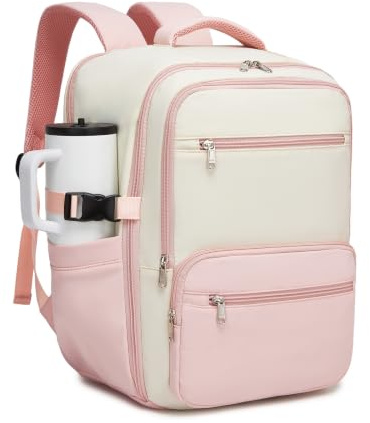 KONO Ryanair handbagage 40 x 30 x 20, ryggsäck för flygplan 24 L, underseat cabin bag med laptopfack för 15,6 tum, lätt damryggsäck för EasyJet, resväska för män och kvinnor