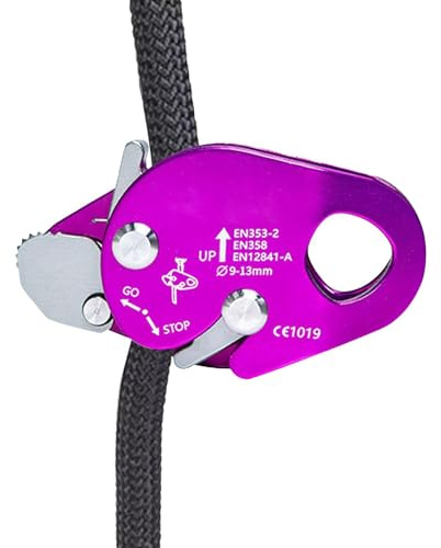 Dispositivo per auto-Belay | alluminio autobloccante a forma di oa, attrezzatura per arrampicata per roccia, discesa in corda doppia, alpinismo, fuga da fuoco, lavoro all'aperto e allenamento di