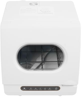 Mini diskmaskin, bordsdiskspole 800 W 220 V, 5 l vattentank – 72 ℃ – 5 program för lägenheter, sovsalar, camping, vit