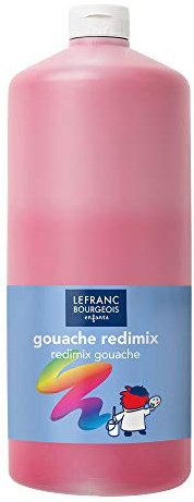 Lefranc Bourgeois - Gouache liquide Redimix pour enfants - Bouteille 2L - Rouge primaire