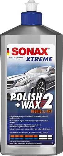 SONAX XTREME Polish+Wax 2 (500 ml) lustrant moyennement abrasif idéal contre les petites rayures et les ternissures | Réf: 02072000-810