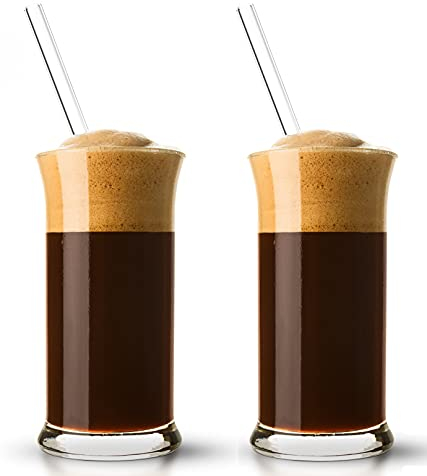 Topkapi Eiskaffee-Set Rimini Copas de café Helado, 30 cl (300 ml) + Glashalm, 2