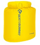 Sea to Summit - Lightweight Dry Bag XXS 1.5L - Waterproof Storage - Roll-Top - Recycled Fabric - Base Lash Point & D-Ring - For Backpacking & Kayaking - 14.1 x 10.7 x 19cm - Sulphur Yellow - 34g