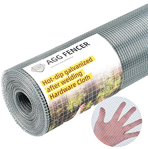 AggFencer Malla para gallinero 121,9 cm x 15,2 m, calambre 0,6 mm, luz 6,3x6,3 mm - Para corrales de aves, jaulas y cerramientos