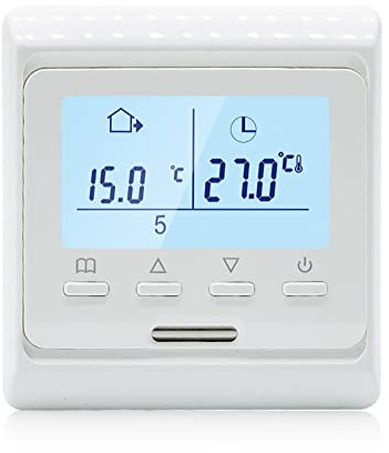 Romeeton Programmable Digital Underfloor Heating Thermostat Room Temperature Floor Heating Controller