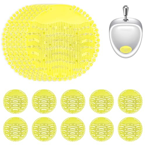 Yellow Urinal Screen Splash Pads: YOYIAG 15 Pack Urinal Splash Guards Odour Neutraliser Yellow Urinal Screen Splash Pads Restroom Deodorizer, Urinal Mats Pads for School, Hotel, Restaurant