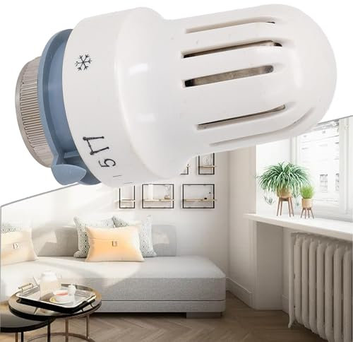 Cabezal termostático ajustable del radiador, válvula de control del calentador, 1 pieza TRV cabeza termostática del radiador, Para conexiones roscadas 30X1.5 del radiador