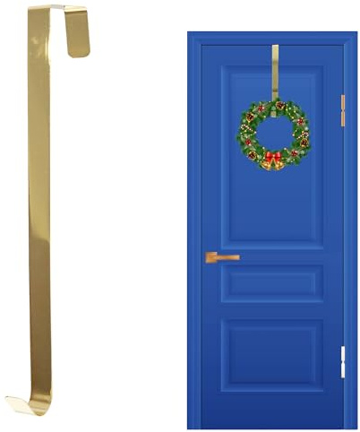 SHATCHI 1 porte-couronne de Noël en métal de 30 cm, crochet de porte d'entrée pour Noël, maison, bureau, mur, mariage, décorations à suspendre