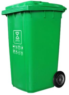 Outdoor Trash Can, Plastic Trash Bin with Cover, 100L 120L 240L Large Capacity, Durable Thickened Garbage Can for Home, Restaurants (A 100L)