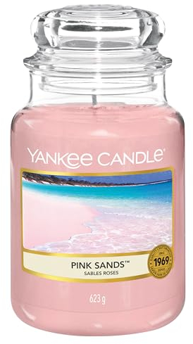 Yankee Candle Duftkerze im Glas (groß) | Pink Sands | Brenndauer bis zu 150 Stunden | Perfekte Geschenke für Frauen