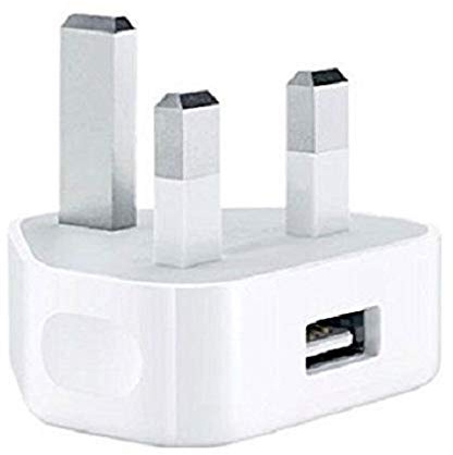 TP TECHNOPLAY LTD USB WALL CHARGER ADAPTER compatible with IPHONE 3 3GS 4 4G 4S 5 5C 5S 6 6 PLUS IPHONE 7 7 PLUS IPHONE 8 8 PLUS IPOD TOUCH IPOD CLASSIC IPOD NANO HTC CE CERTIFIED (WHITE)