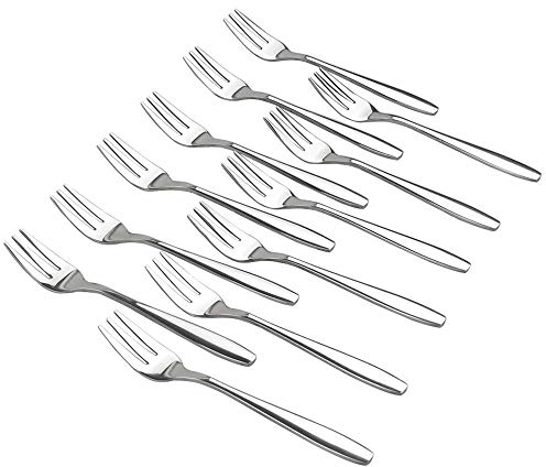 Gitany Set di 12 Forchette da Dessert in Acciaio INOX, Forchettine da Dolce Forchette per Torta