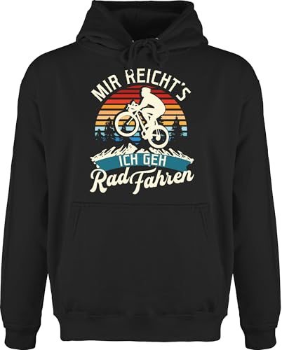 Shirtracer Hoodie Herren Pullover Männer - Radsport - Mir reicht's ich GEH Rad Fahren - Vintage - weiß - 4XL - Schwarz - Fahrrad Fahrradfahrer Kapuzenpullover Radfahrer für fahrradbegeisterte