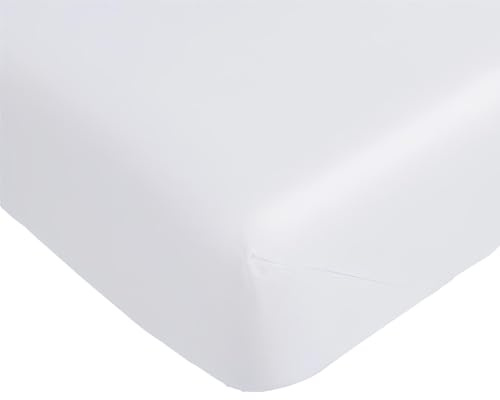 Lenzuola con Angoli 100% Cotone RE SOLE - Misure Standard per un Sonno di Qualità (Bianco, 180 x 200 cm)